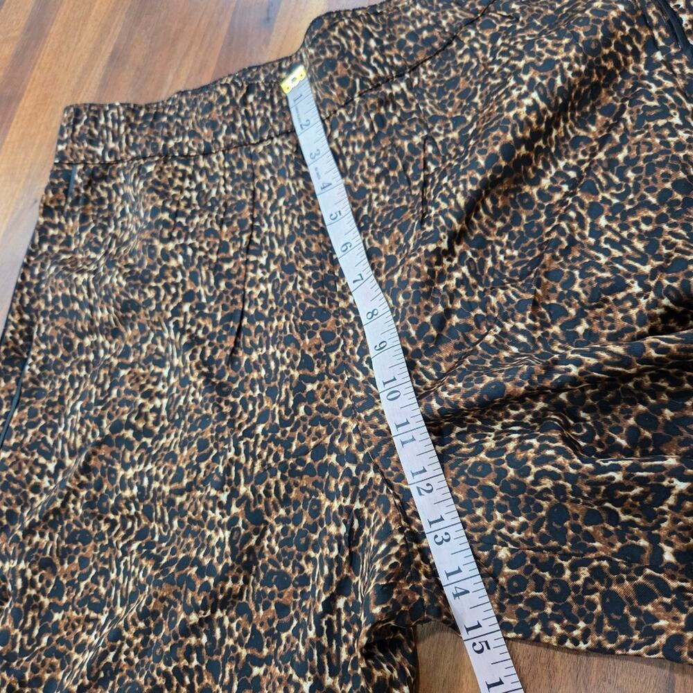 Talbots Wide Leg Pull On Pants Delicate Leopard Print Size Large - Picture 8 of 12